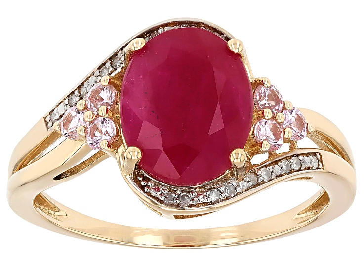 ❣️Ruby❣️（107。957） Diamond Necklace Lab-Created Ruby Sterling Silver/10K Gold | Kay