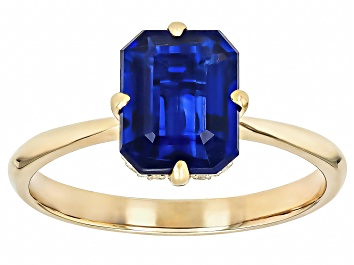 Picture of Kyanite With White Diamond 10k Yellow Gold Ring 2.50ctw