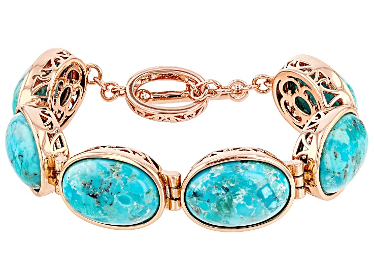 Turquoise Copper Bracelet 20x14mm - COP029 | JTV