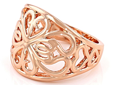 Copper Filigree Band Ring