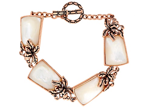 Copper White Mother Of Pearl Bracelet Cop120 Jtv Copper White Mother Of Pearl Bracelet