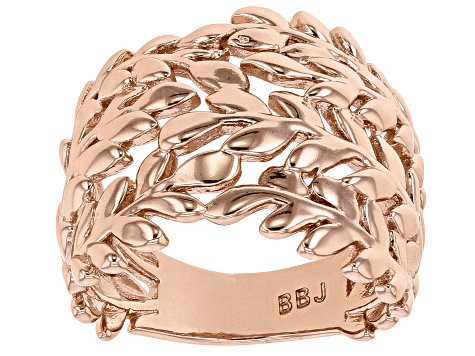 Copper Leaf Band Ring