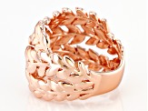 Copper Leaf Band Ring