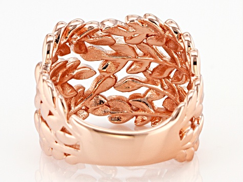 Copper Leaf Band Ring