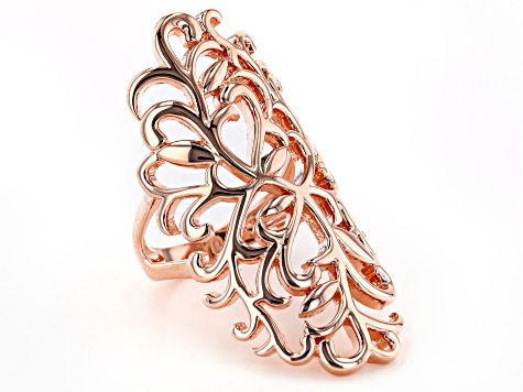 Copper Filigree Knuckle Ring