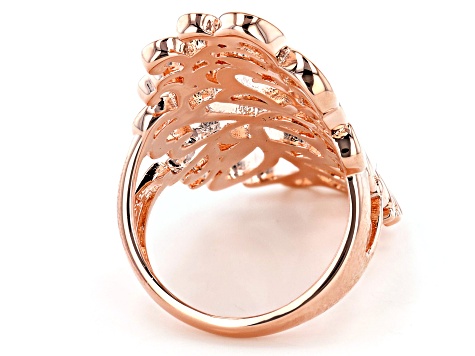Copper Filigree Knuckle Ring