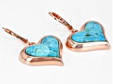 Heart Shape Turquoise Copper Earrings