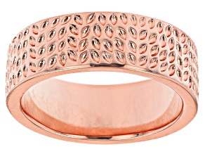Copper Textured Design Band Ring