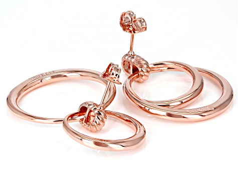 Copper Interlaced Double Hoop Earrings