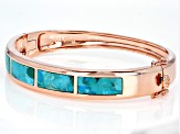 Rectangle Turquoise Inlay Copper Cuff Bracelet
