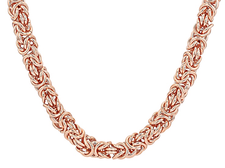 6mm, 18" Copper Byzantine Chain Necklace