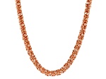 6mm, 24" Copper Byzantine Chain Necklace
