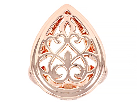 Pear Shape Copper Filigree Ring