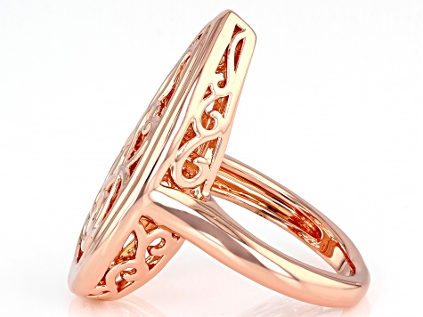 Pear Shape Copper Filigree Ring