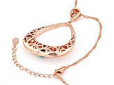 Heart Shaped Blue Turquoise Copper Pendant With 18" Chain