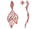 Timna Jewelry Collection™  Copper Three Leaf Dangle Earrings