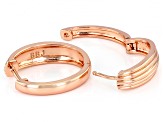 Copper Textured Huggie Earrings