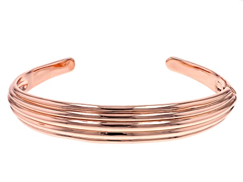 Copper Textured Cuff Bracelet