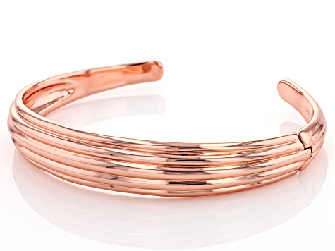 Copper Textured Cuff Bracelet