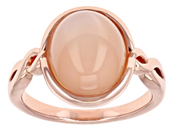 Picture of 12x10 Oval Peach Moonstone Copper Ring