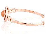 Peach Moonstone Copper Cuff Bracelet
