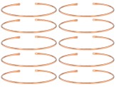 Set of 10 Copper Cuff Bracelets