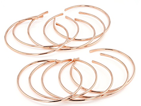 Set of 10 Copper Cuff Bracelets