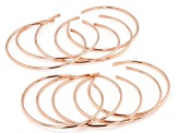 Set of 10 Copper Cuff Bracelets