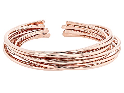 Set of 10 Copper Cuff Bracelets