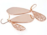 Copper Butterfly Filigree Dangle Earrings