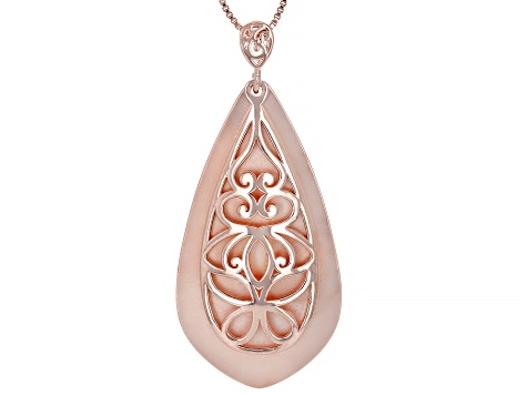 Copper Butterfly Filigree Pendant With Chain