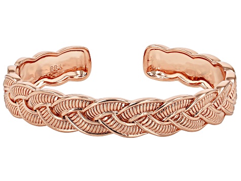 Copper Braided Cuff Bracelet