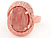 16x12mm Oval Sunstone Copper Ring