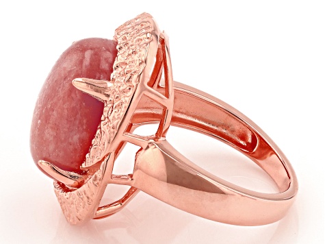 16x12mm Oval Sunstone Copper Ring