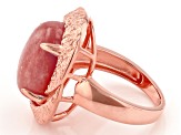 16x12mm Oval Sunstone Copper Ring
