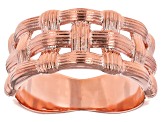 Copper Basket-weave Textured Ring