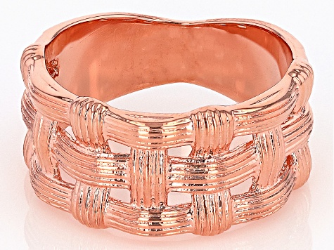 Copper Basket-weave Textured Ring