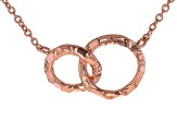 Copper Interlocking Rings Station Necklace