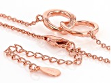Copper Interlocking Rings Station Necklace