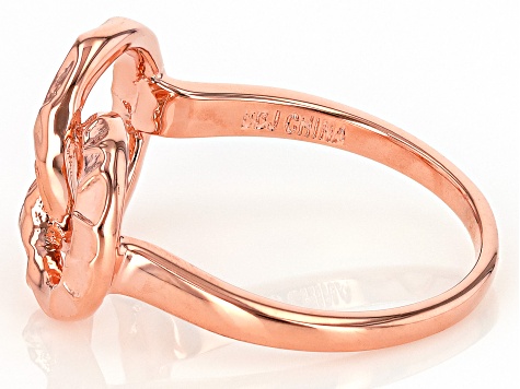 Copper Interlocking Rings Ring
