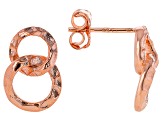 Copper Interlocking Rings Drop Earrings