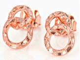 Copper Interlocking Rings Drop Earrings