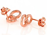 Copper Interlocking Rings Drop Earrings