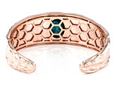 Blue Turquoise Hammered Copper Cuff Bracelet