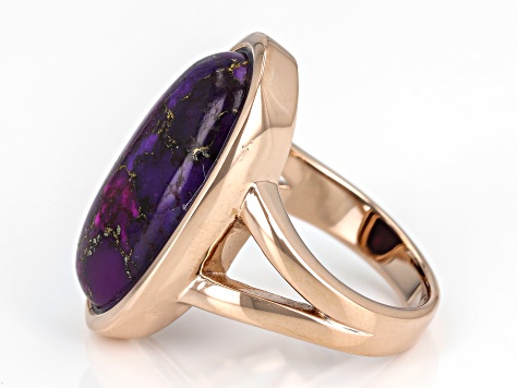 Purple Turquoise Copper Ring