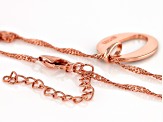 Open Circle Design Copper Pendant with Chain
