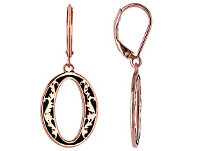Open Circle Design Copper Dangle Earrings