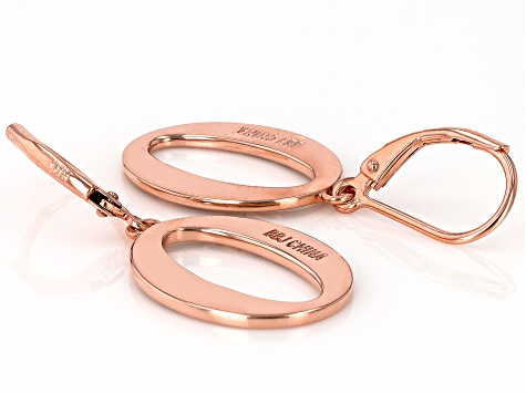 Open Circle Design Copper Dangle Earrings