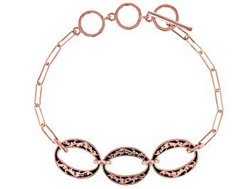Picture of Open Circle Design Copper Toggle Bracelet