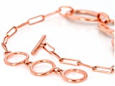 Open Circle Design Copper Toggle Bracelet